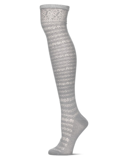 Elegante Over The Knee Warm Cotton Blend Socks : Color: Steel Gray