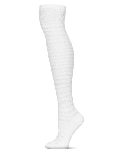 Elegante Over The Knee Warm Cotton Blend Socks : Color: White
