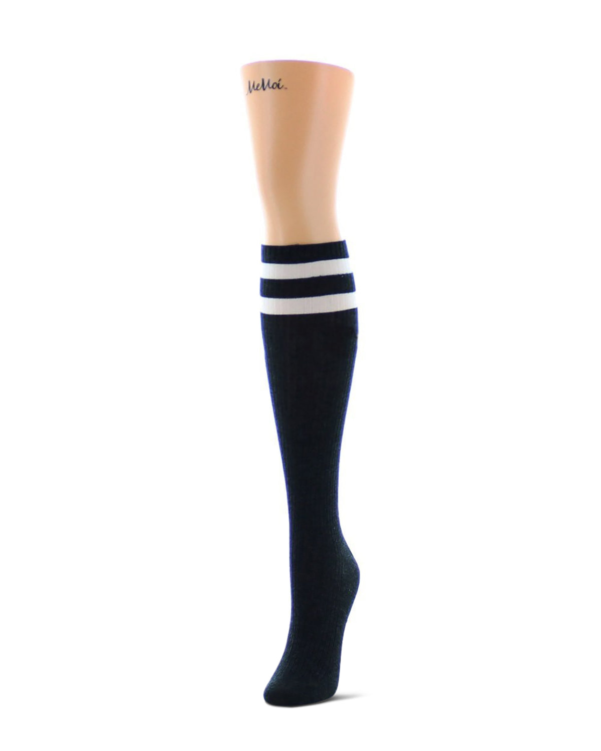 Women's Top Stripe Ribbed Knee High Socks