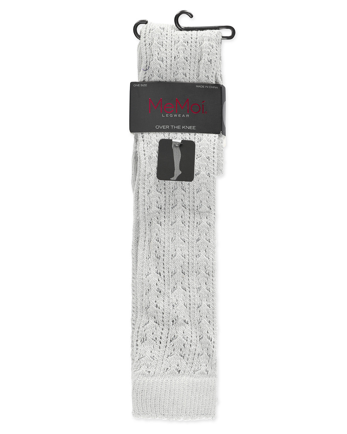 Pointelle Over The Knee Cotton Blend Warm Socks : Color: Paloma Gray