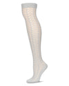Pointelle Over The Knee Cotton Blend Warm Socks : Color: Paloma Gray