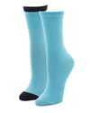 Women's 2 Pair Pack Overlapping Circles Crew Socks : Color: Light Blue