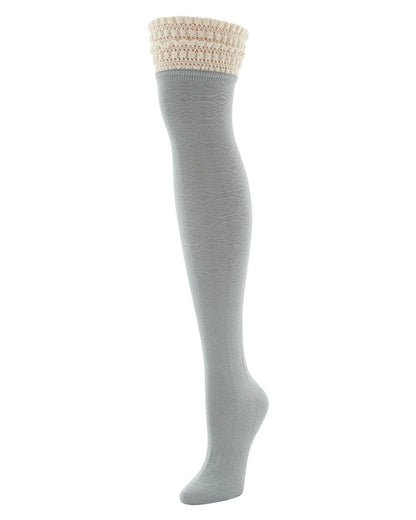 Women's Romance Rounds Over The Knee Socks : Color: Light Gray