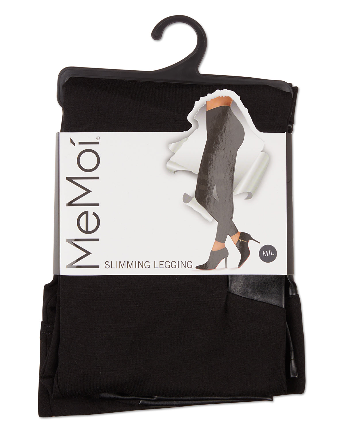 Sexy Moto Pleather Accent Shaping Leggings : Color: Black