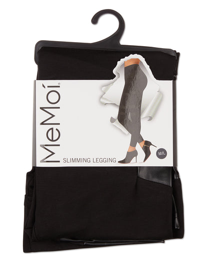 Sexy Moto Pleather Accent Shaping Leggings : Color: Black