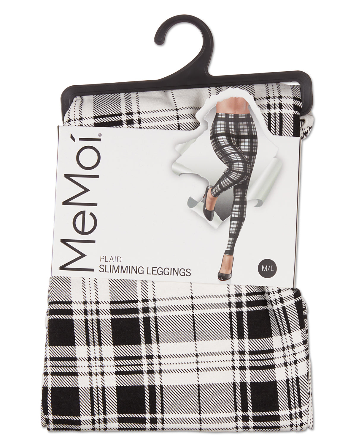 Women's Gaban Tartan Shaping Leggings : Color: Black/White