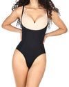 Women's BodySmootHers Open-Bust Bodysuit with Brief : Color: Black
