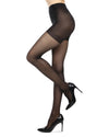 Women's All Over Rhinestone Nylon Sheer Tights : Color: Black