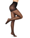 Women's Mini Heart Sheer Nylon Tights : Color: Black