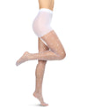 Women's Mini Heart Sheer Nylon Tights : Color: White