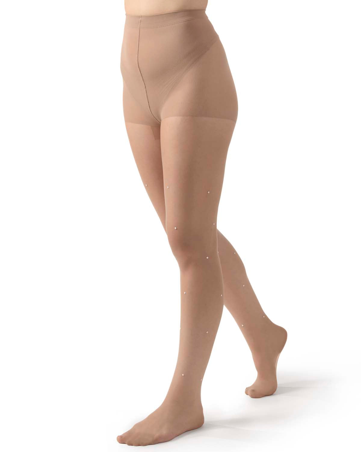 Women's Sheer All-Over Faux Pearl Trimmed Fashion Tights