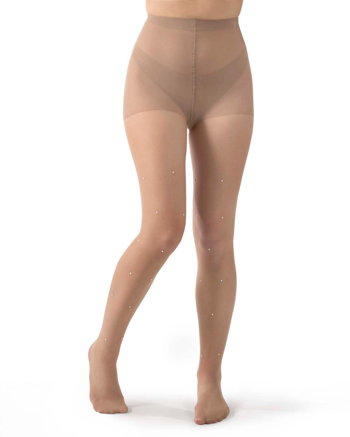 Women's Sheer All-Over Faux Pearl Trimmed Fashion Tights