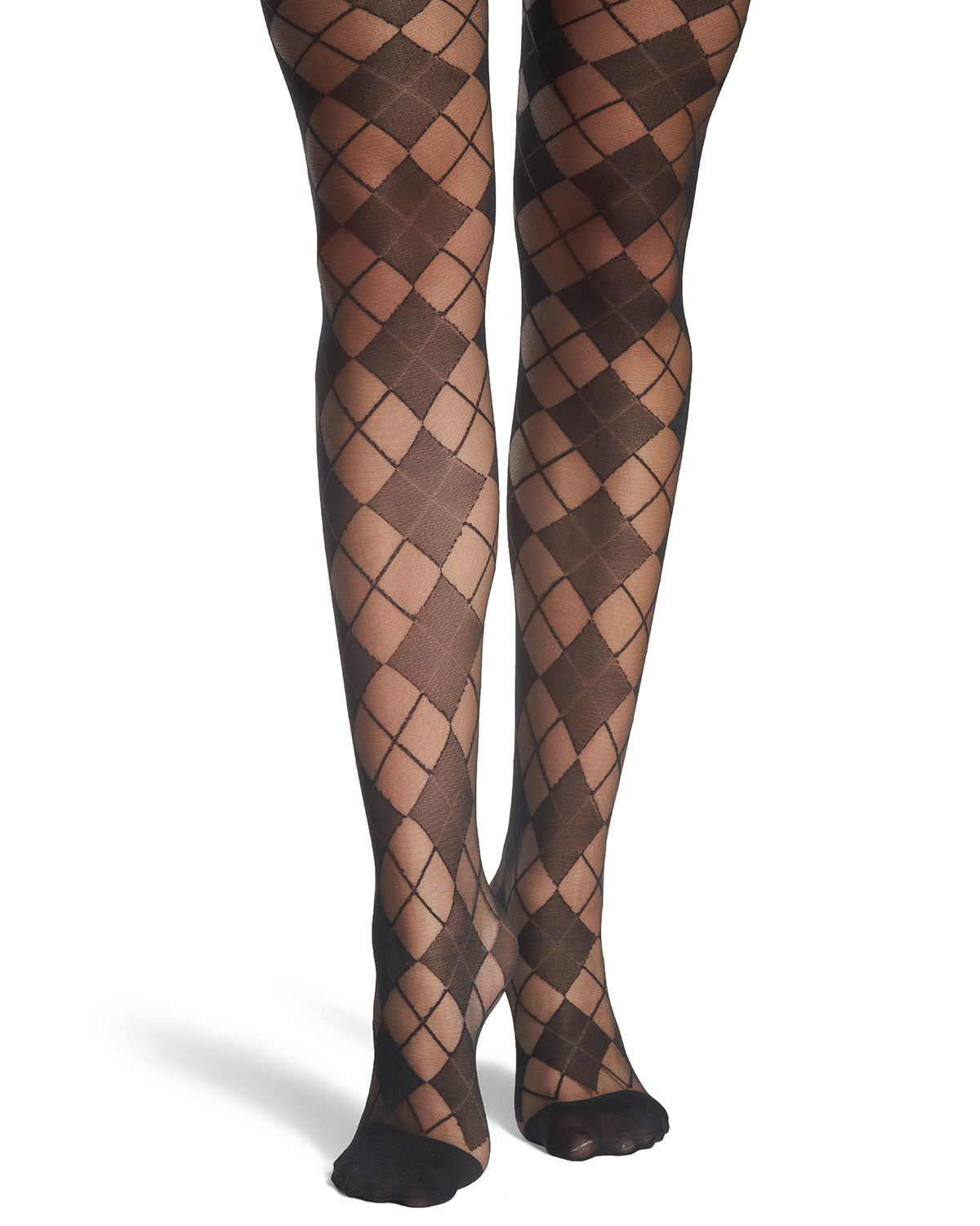 Women's Silky-Sheer Classic Argyle Non-Control Fashion Tights