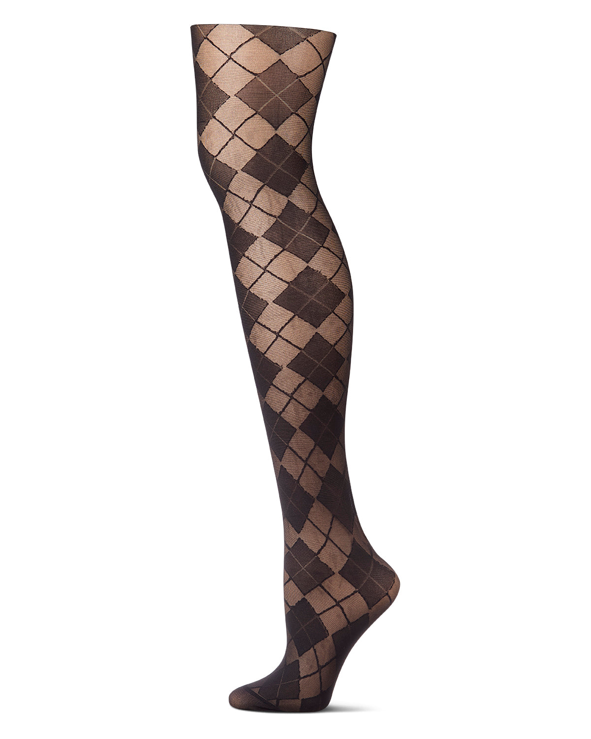 Women's Silky-Sheer Classic Argyle Non-Control Fashion Tights