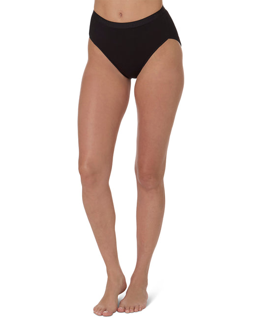 Women's 3 Pair Pack Ribbed Briefs : Color: Black