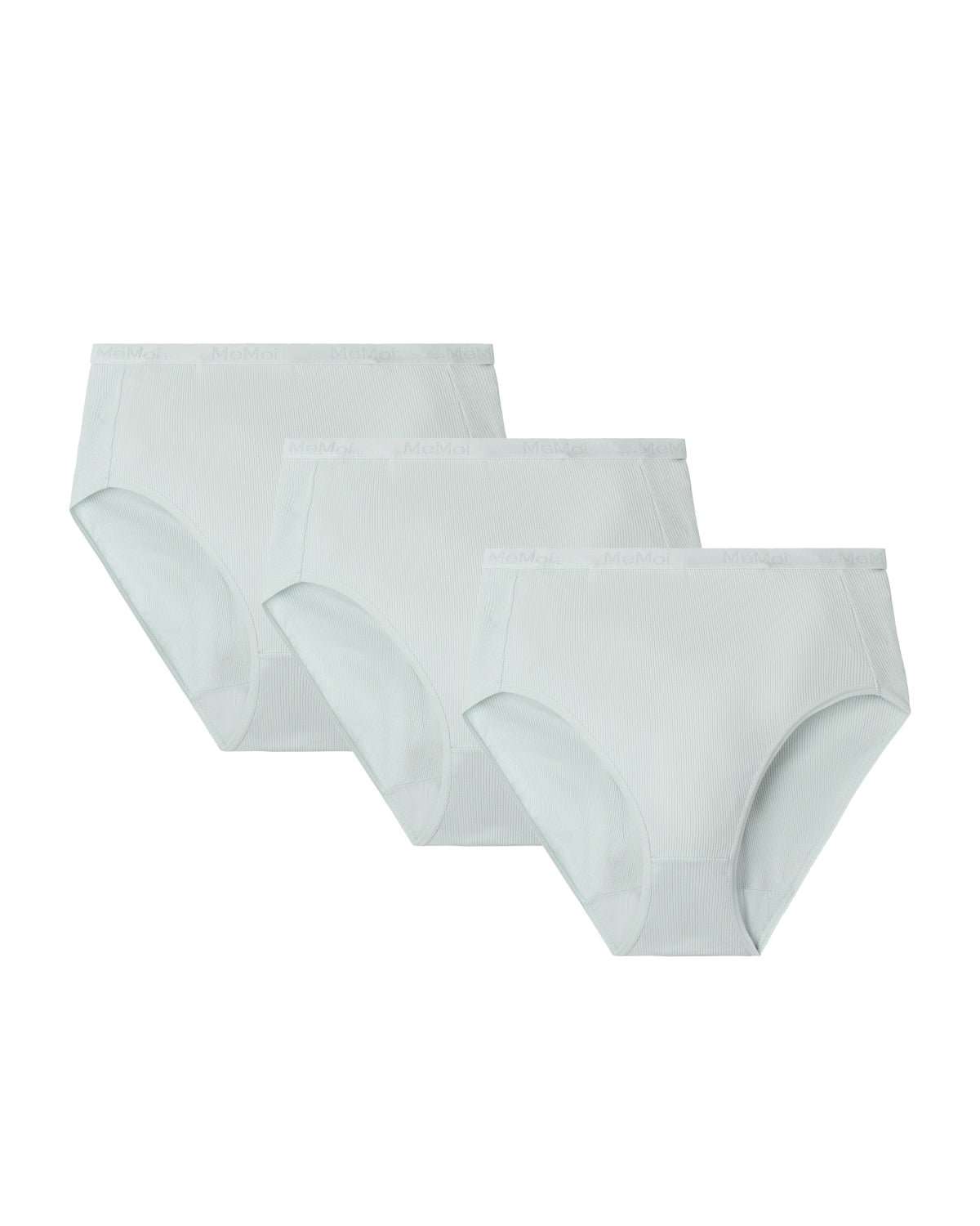 Women's 3 Pair Pack Ribbed Briefs : Color: CloudBlue