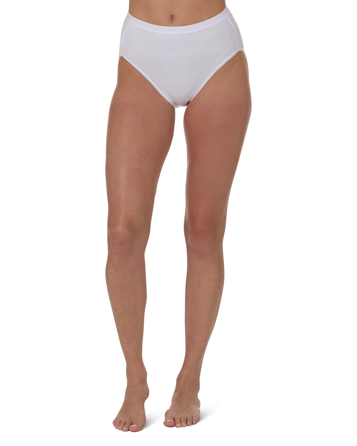 Women's 3 Pair Pack Ribbed Briefs : Color: White