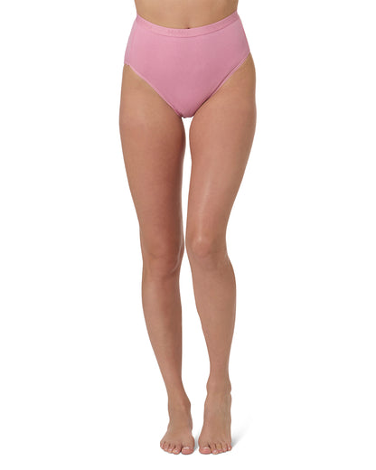 Ladies Combed Cotton Basic Brief Underwear 3-Pack : Color: Blush