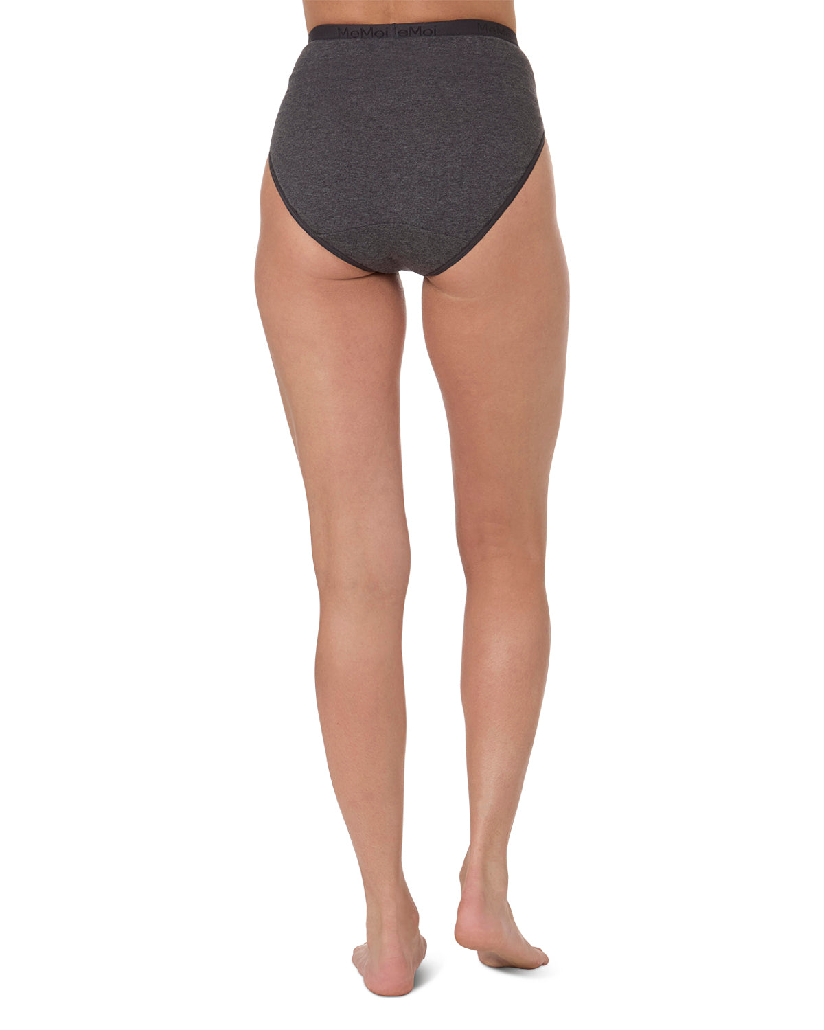 Ladies Combed Cotton Basic Brief Underwear 3-Pack : Color: Charcoal Heather