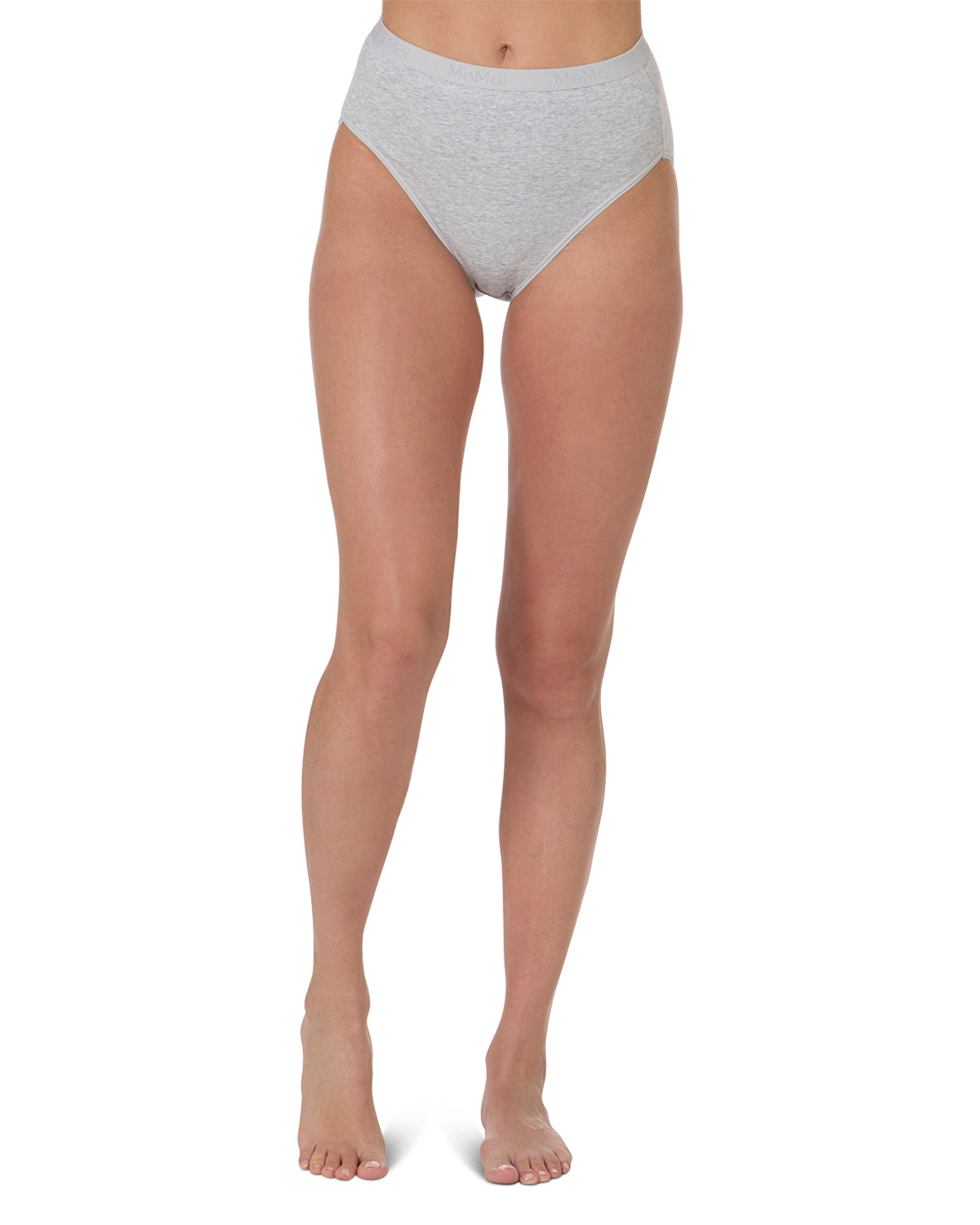 Ladies Combed Cotton Basic Brief Underwear 3-Pack : Color: Light Gray Heather