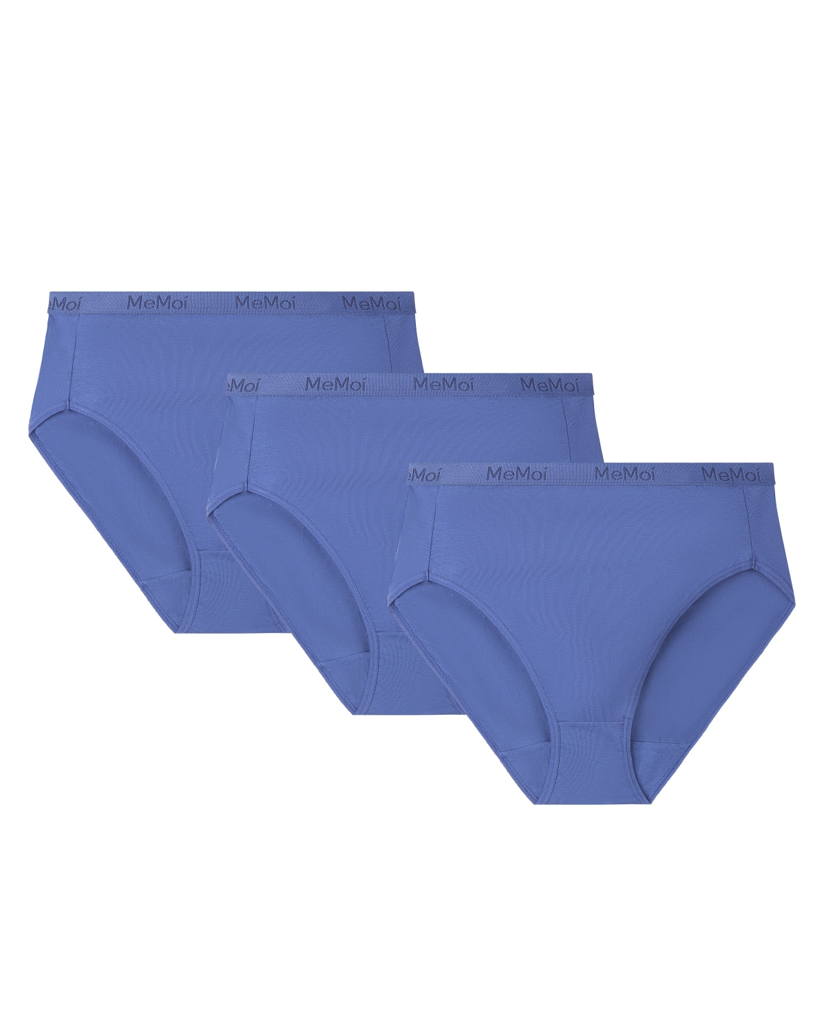Ladies Combed Cotton Basic Brief Underwear 3-Pack : Color: Midnight Blue