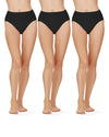Combed Cotton Basic Hipster Panties 3 Pack : Color: Black