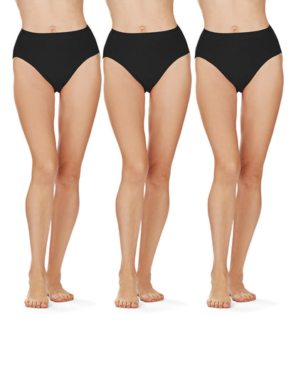 Combed Cotton Basic Hipster Panties 3 Pack : Color: Black