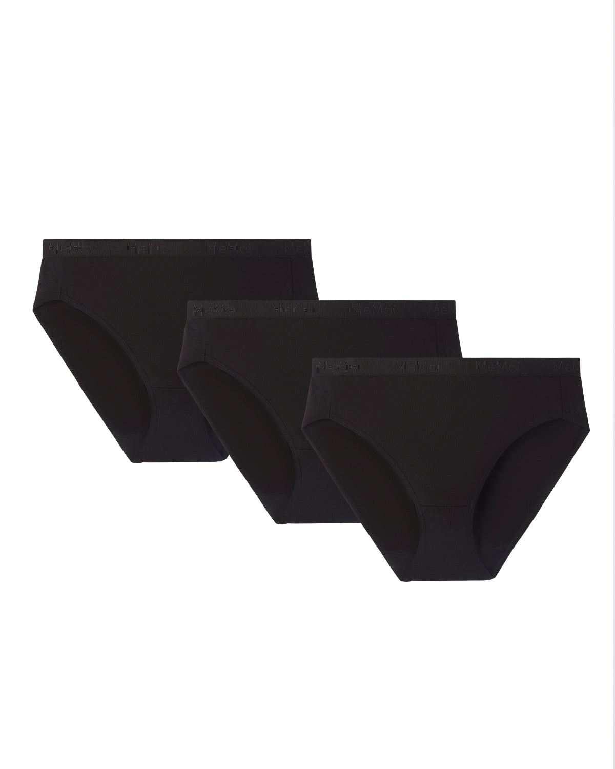 Combed Cotton Basic Hipster Panties 3 Pack : Color: Black