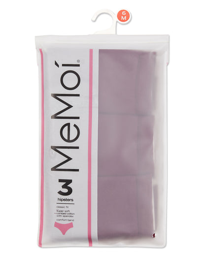 Combed Cotton Basic Hipster Panties 3 Pack : Color: Rosebud