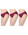 Combed Cotton Basic Hipster Panties 3 Pack : Color: Rosebud