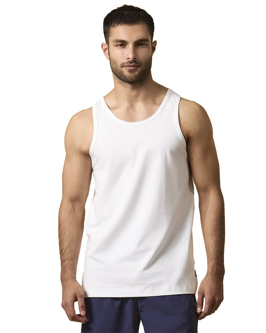 Men's 2 Pair Pack Sleeveless Tank Undershirt : Color: White