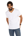 Mens 2 Pair Pack V-Neck T-Shirt Undershirt : Color: White