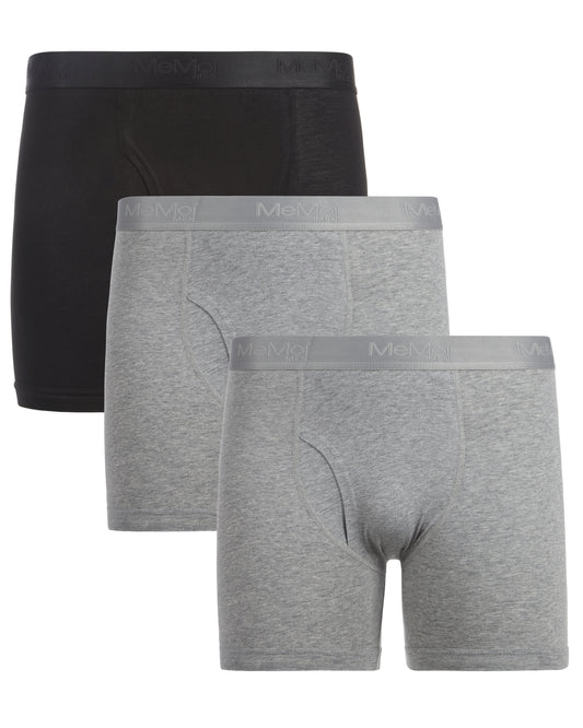Men's 3 Pair Pack Classic Fit Boxer Briefs : Color: Black-Gray-Gray
