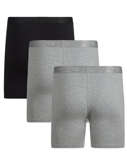 Men's 3 Pair Pack Classic Fit Boxer Shorts : Color: Black-Gray-Gray