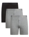 Men's 3 Pair Pack Classic Fit Boxer Shorts : Color: Black-Gray-Gray