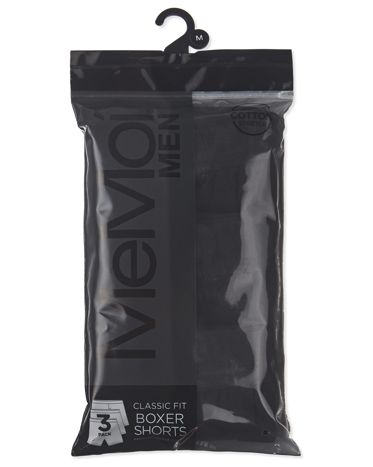 Men's 3 Pair Pack Classic Fit Boxer Shorts : Color: Black