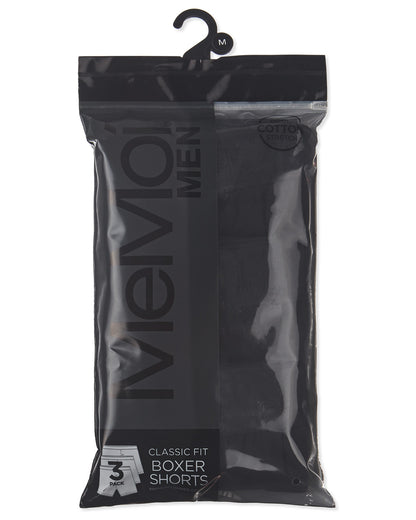 Men's 3 Pair Pack Classic Fit Boxer Shorts : Color: Black