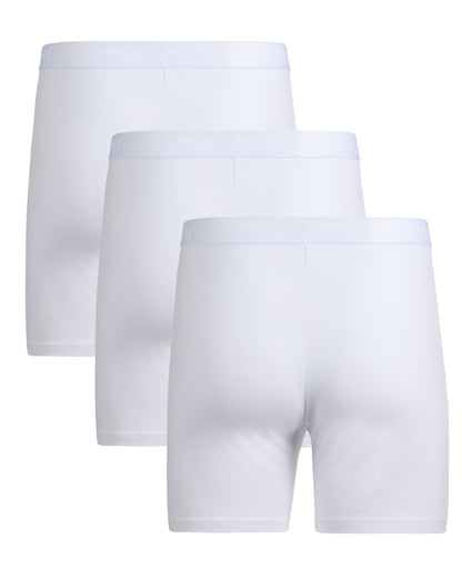 Men's 3 Pair Pack Classic Fit Boxer Shorts : Color: White