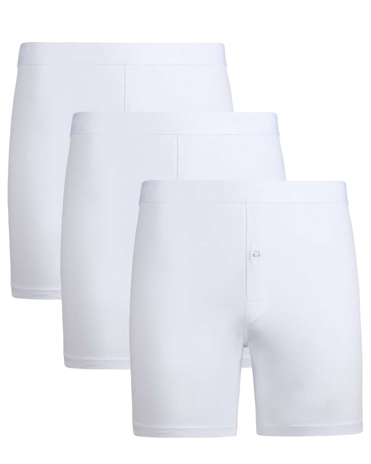 Men's 3 Pair Pack Classic Fit Boxer Shorts : Color: White
