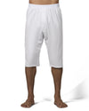 2 Pair Men's Knee-Length Cotton Rich Knit Boxer Shorts : Color: White