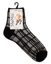 Cheery Checker Sheer See-Through Ankle Socks : Color: Black