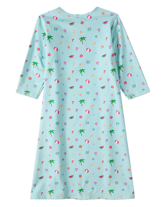 Girls "Summer Fun" UPF 50 Quick-Drying Modest Swim Dress