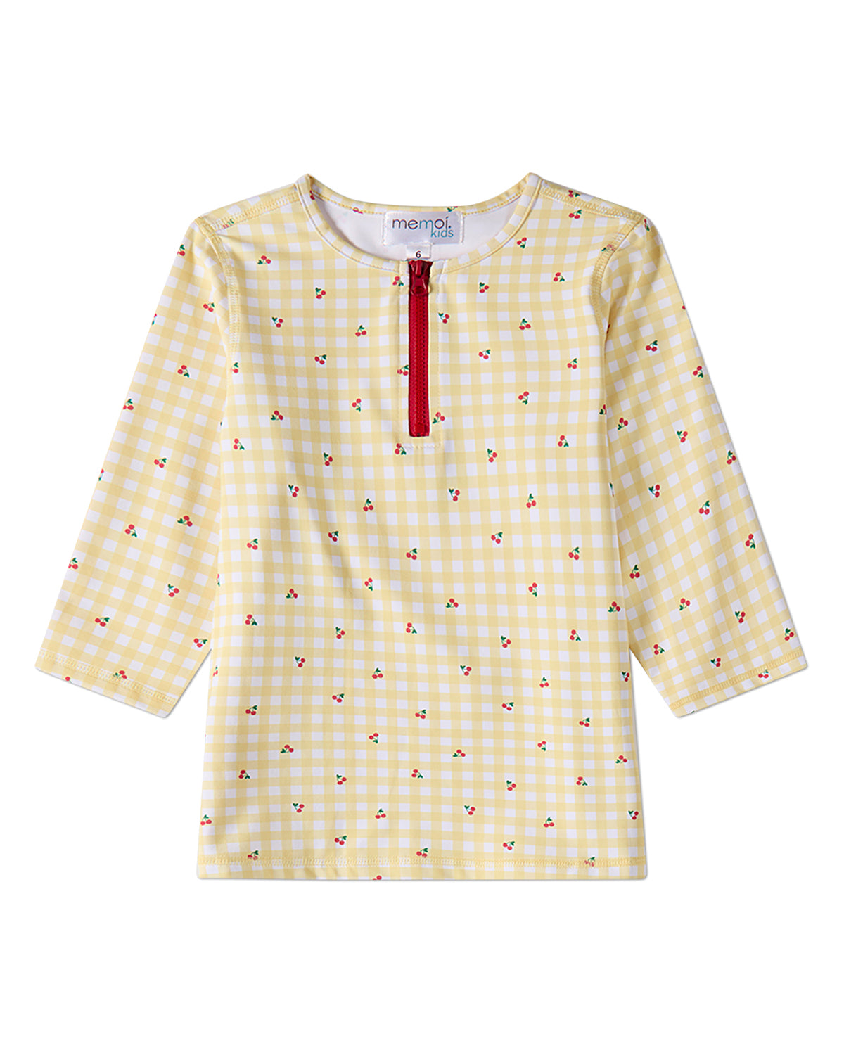 2 Piece Girls Gingham Cherry-Print UPF 50 Quick-Drying Modest Swim Set