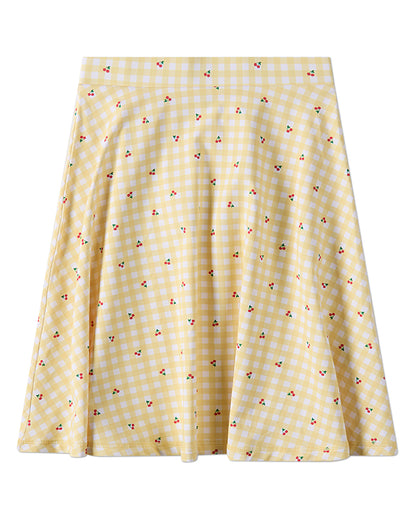 2 Piece Girls Gingham Cherry-Print UPF 50 Quick-Drying Modest Swim Set