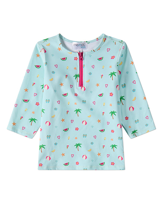 2 Piece Girls "Summer Fun" UPF 50 Modest Swimwear Set