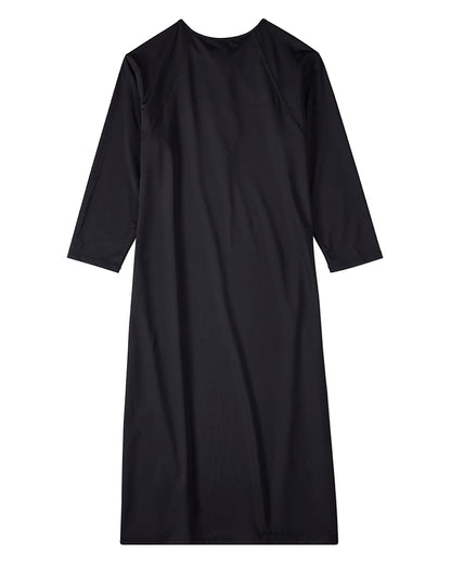Women's Half-Zip 3/4-Sleeve UPF 50 Modest Swim Dress