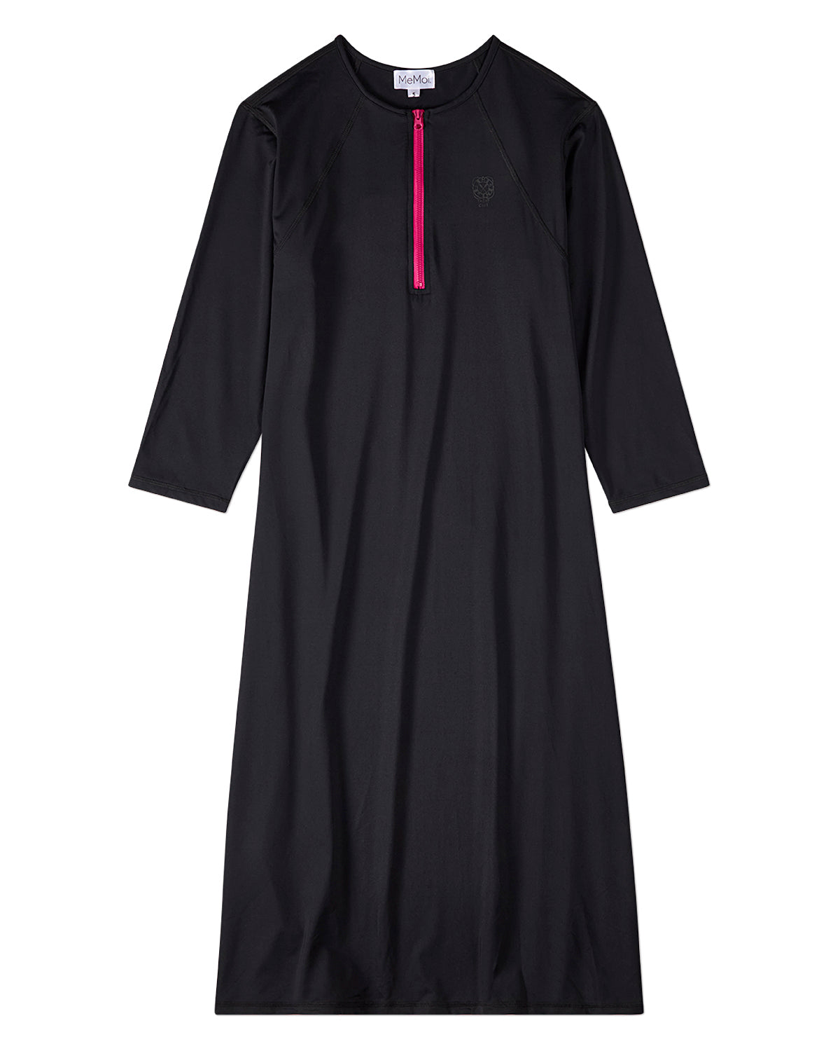 Women's Half-Zip 3/4-Sleeve UPF 50 Modest Swim Dress