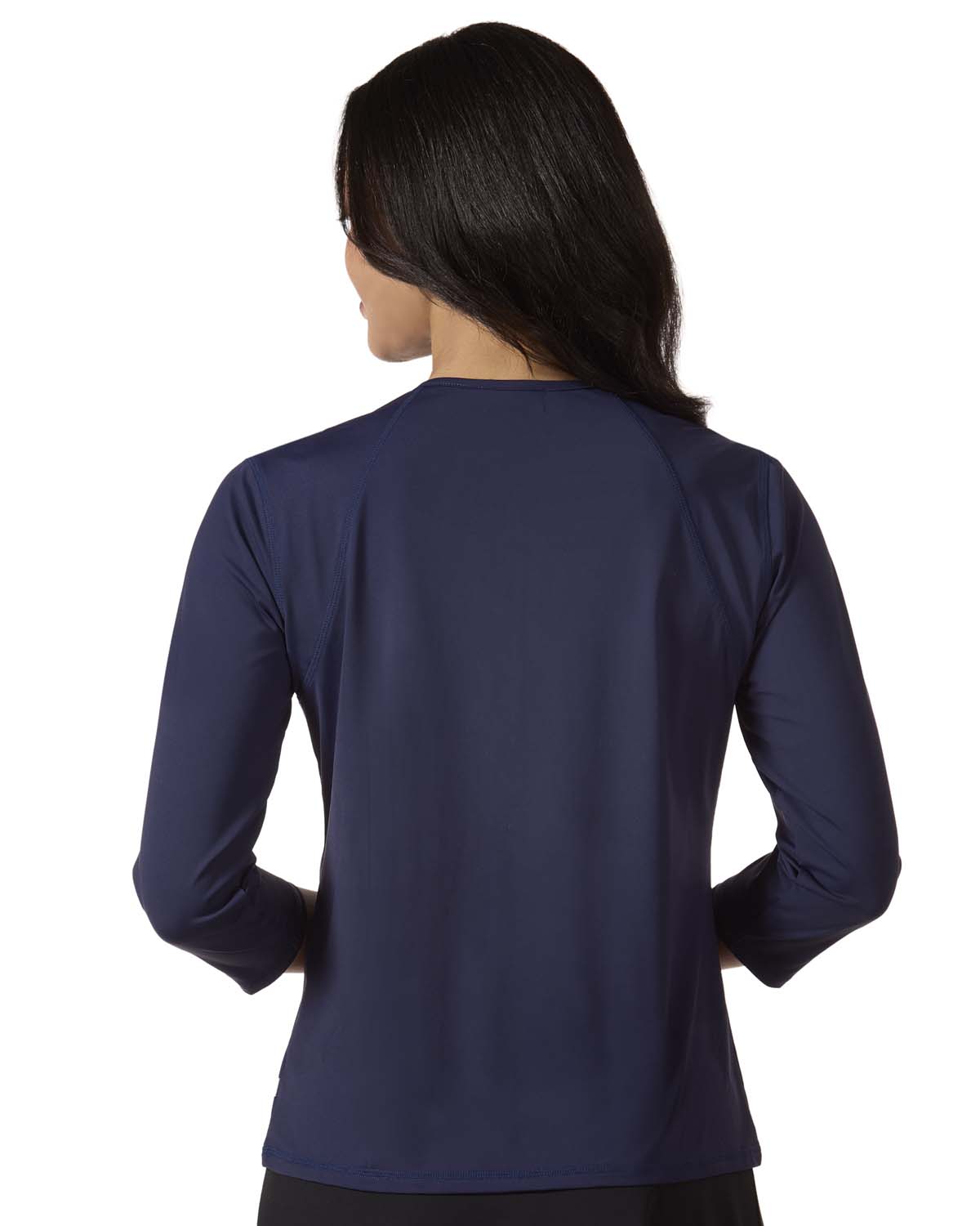 Women's Half-Zip 3/4-Sleeve UPF 50 Chlorine-Resistant Swim Shirt