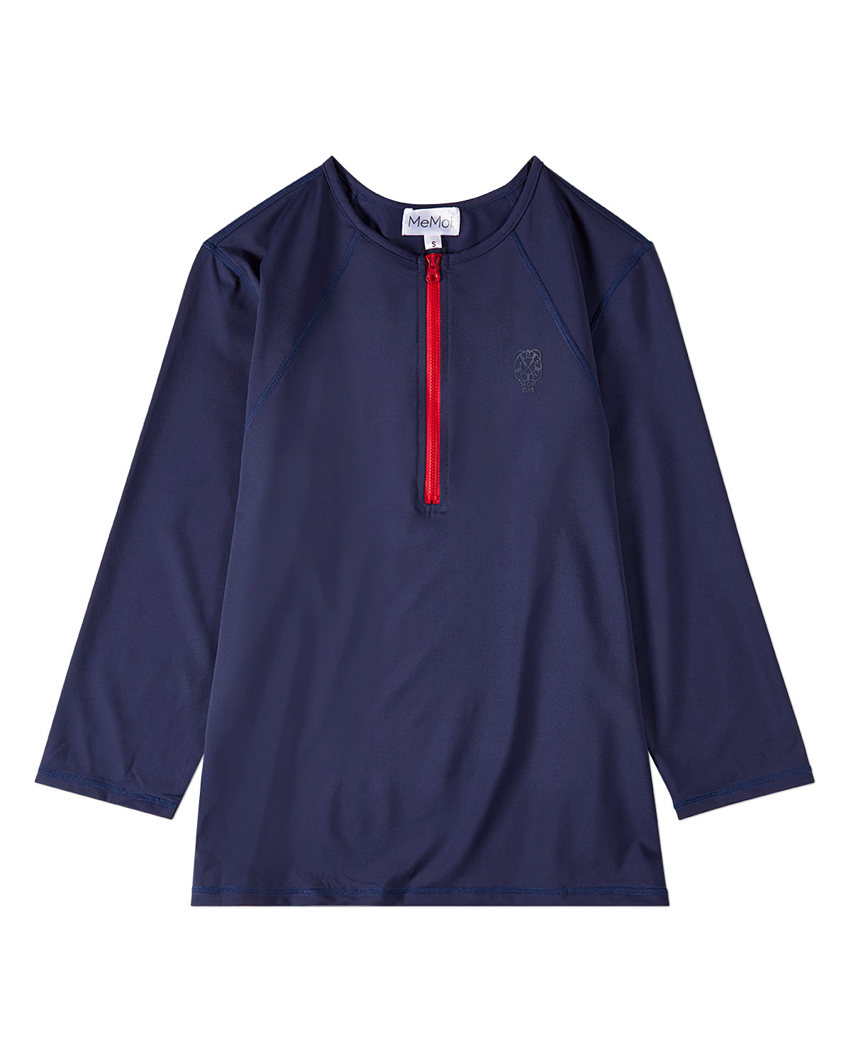 Women's Half-Zip 3/4-Sleeve UPF 50 Chlorine-Resistant Swim Shirt