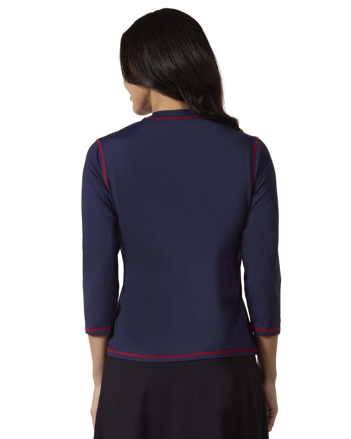Women's Crewneck 3/4-Sleeve UPF 50 Chlorine-Resistant Modest Swim Shirt